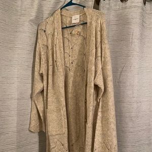Long cream cardigan- Brand new